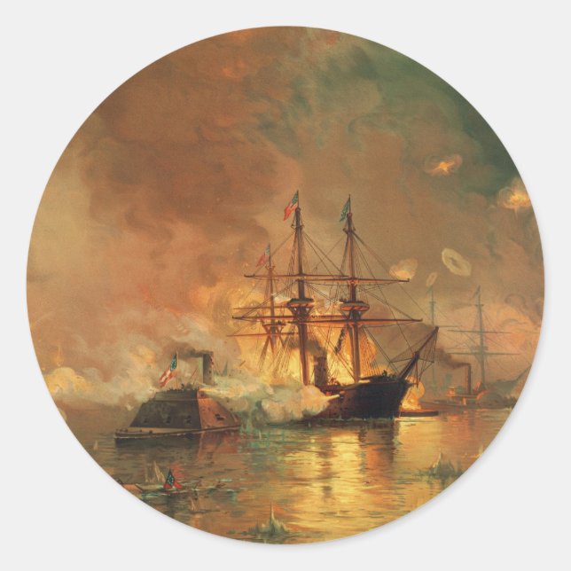 American Civil War Capture of New Orleans Classic Round Sticker (Front)