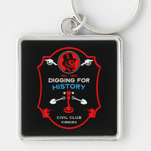 American Civil War Metal Detecting Club Keychain