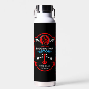 American Civil War Metal Detecting Club Water Bottle