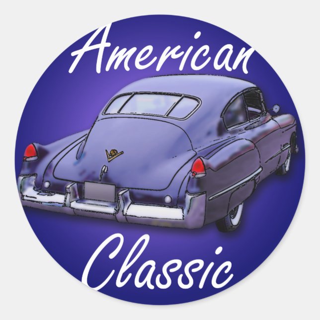 American Classic 1949 Cadillac Classic Round Sticker (Front)