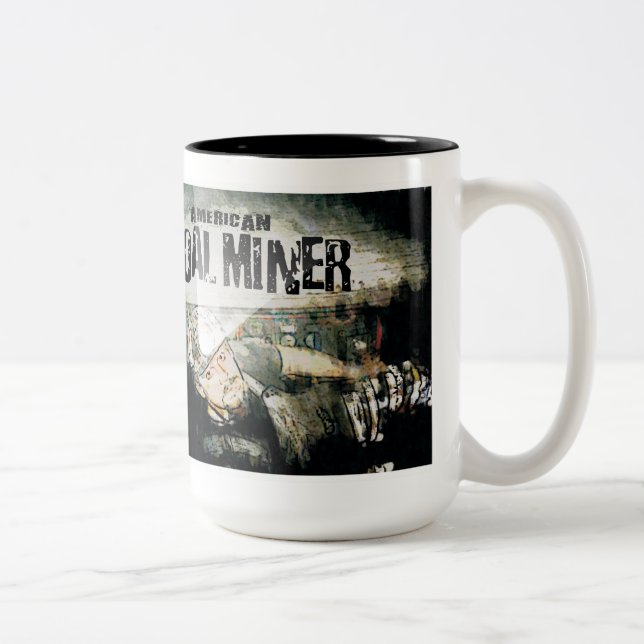 AMERICAN COAL MINER Two-Tone COFFEE MUG (Right)