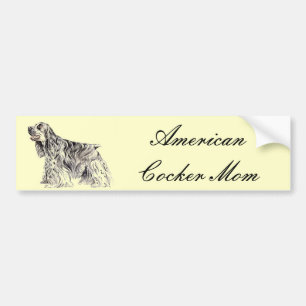 American Cocker Mom Bumper Sticker
