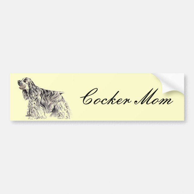 American Cocker Mom Bumper Sticker (Front)
