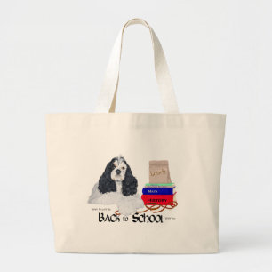 American Cocker Spaniel Back to School Large Tote Bag