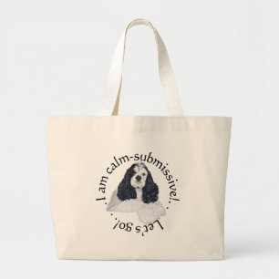 American Cocker Spaniel Calm Submissive Large Tote Bag