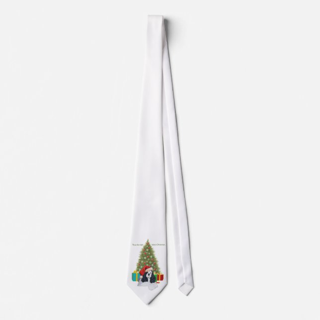 American Cocker Spaniel Christmas Tie (Front)