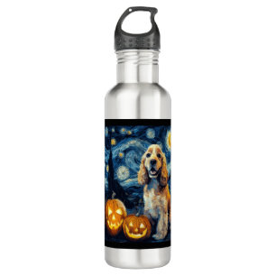 American Cocker Spaniel Cute Dog Halloween Jack O  710 Ml Water Bottle