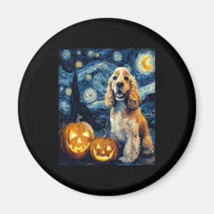 American Cocker Spaniel Cute Dog Halloween Jack O Magnet