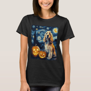 American Cocker Spaniel Cute Dog Halloween Jack O T-Shirt