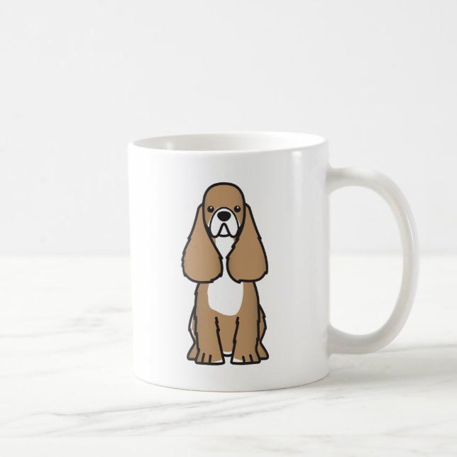 American Cocker Spaniel Dog Breed Cartoon Mug (Right)