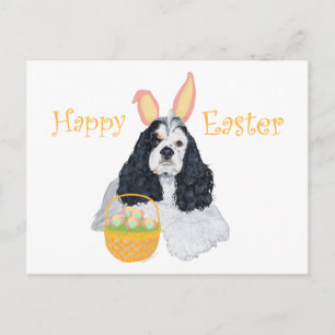 American Cocker Spaniel Easter Holiday Postcard
