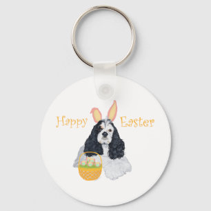 American Cocker Spaniel Easter Keychain
