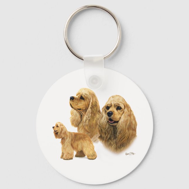 American Cocker Spaniel Keychain (Front)