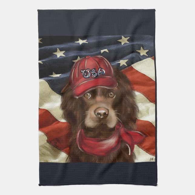 American Cocker Spaniel  Kitchen Towel (Vertical)