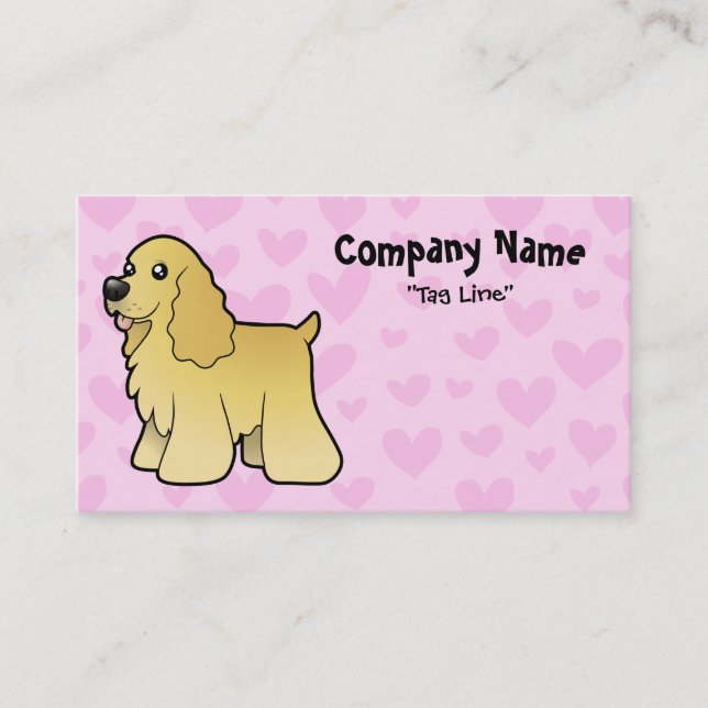 American Cocker Spaniel Love Business Card (Front)