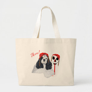 American Cocker Spaniel Pirate Large Tote Bag