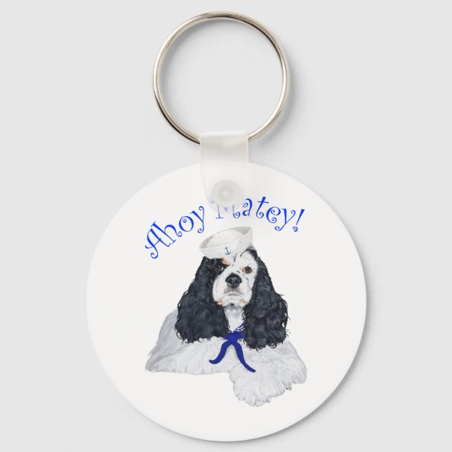 American Cocker Spaniel Sailor Keychain (Front)