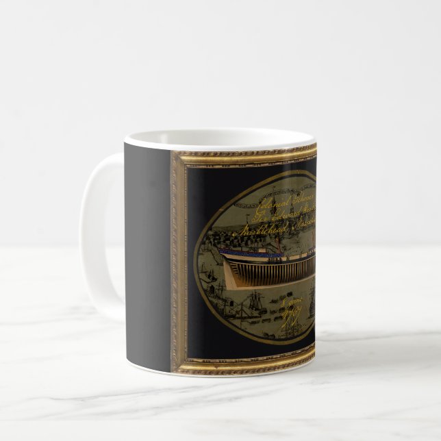 American Colonial Schooner Sir Edward Hawke Coffee Mug (Front Left)
