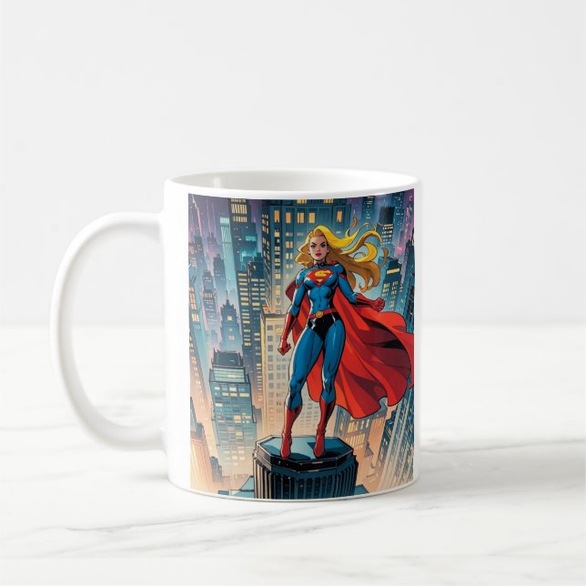 American Comics, Retro American Comics, superhero Coffee Mug (Left)