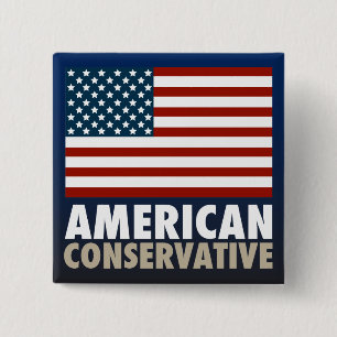 American Conservative 2 Inch Square Button