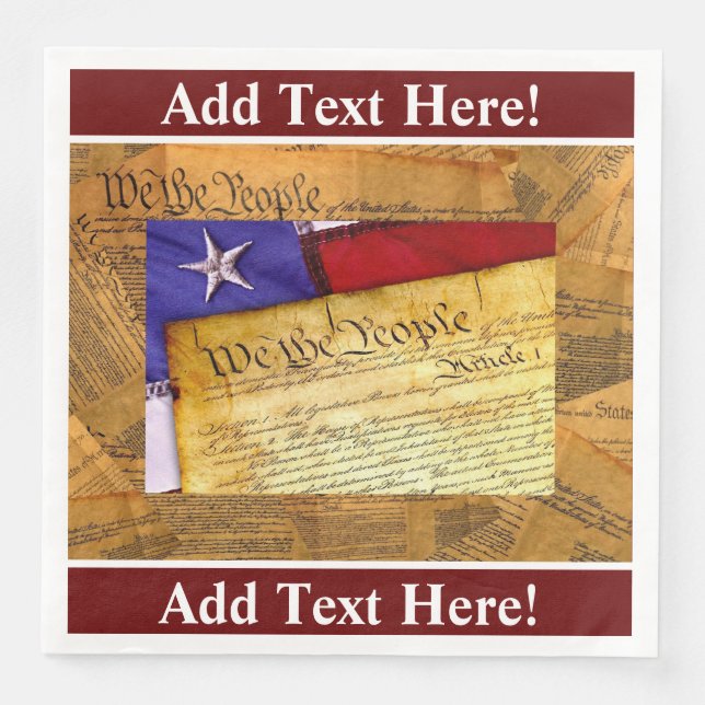 American Constitution We The People Paper Dinner N Napkin (Front)