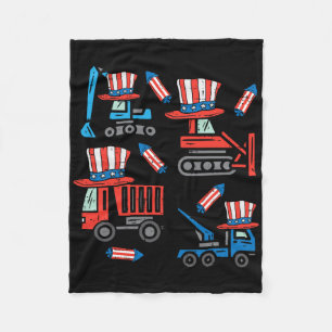 American Construction 4th Of July Fourth Toddler B Fleece Blanket