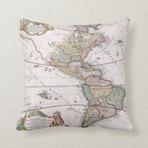 American Continents - Throw Pillow