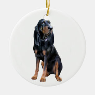 American Coon Hound - Black and Tan Ceramic Ornament