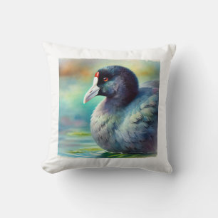 American Coot 210824AREF128 - Watercolor Throw Pillow
