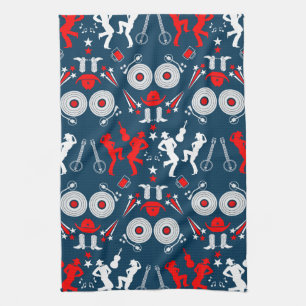 American Country Music Line Dancing Kitchen Towel
