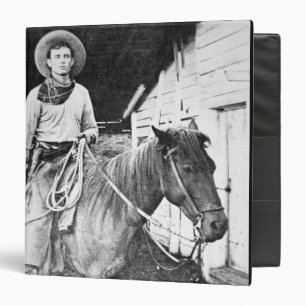 American cowboy in Kansas, c.1880 (b/w photo) Binder