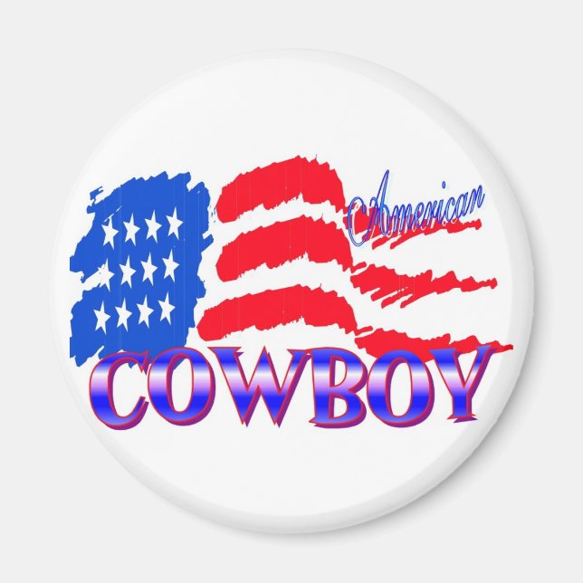 AMERICAN COWBOY RODEO MAGNET (Front)