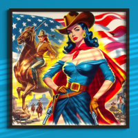 American Cowgirl Pin-up