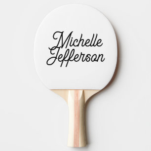 American Creative Trendy White Black Calligraphy Ping Pong Paddle