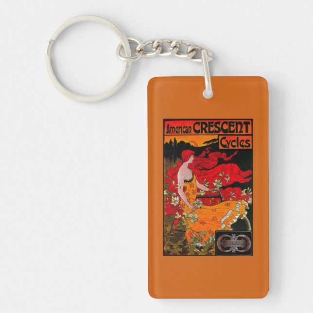 American Crescent Vintage PosterEurope Keychain (Front)
