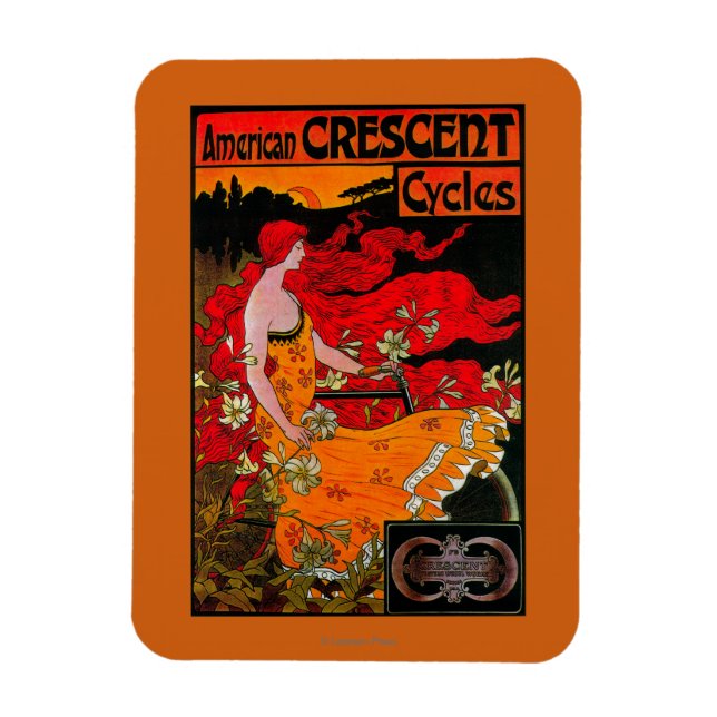 American Crescent Vintage PosterEurope Magnet (Vertical)