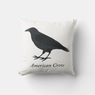American Crow Throw Pillow