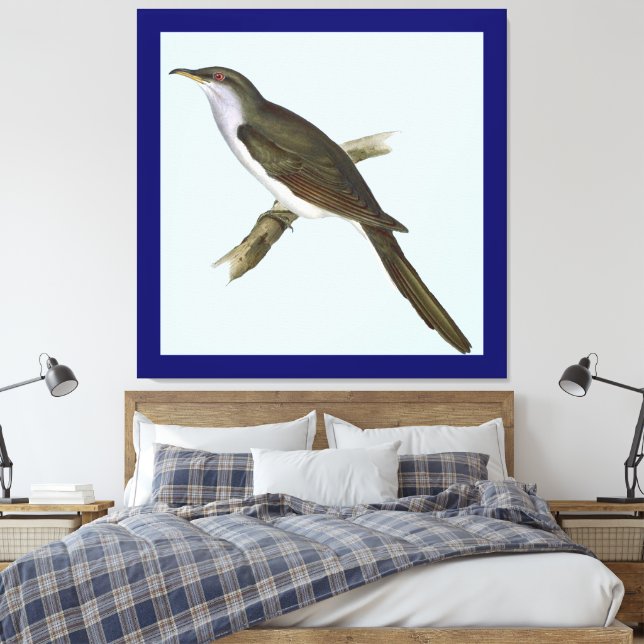 American Cuckoo Bird Canvas Print (Insitu(Bedroom))