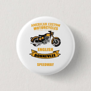American Custom Motorcycle Bonneville Speedway 1 Inch Round Button