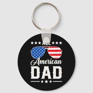 American Dad 4th Of July Funny Patriotic Usa Match Keychain