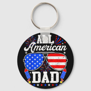 American dad 4th of july sunglasses family keychain