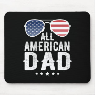 American Dad 4th Of July Us Patriotic Pride  Mouse Pad