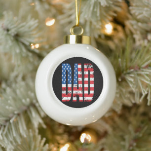 american dad flag ceramic ball christmas ornament