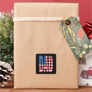 american dad flag square sticker