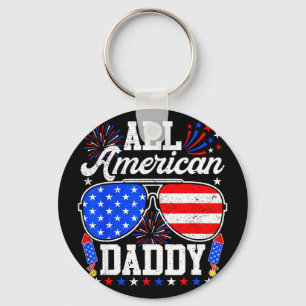 American daddy 4th of july sunglasses family keychain