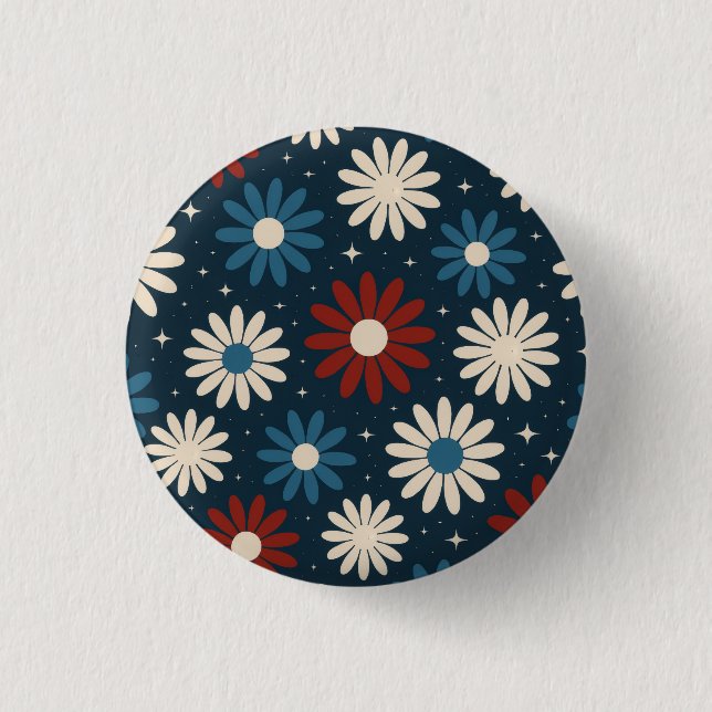 American Daisy's  1 Inch Round Button (Front)