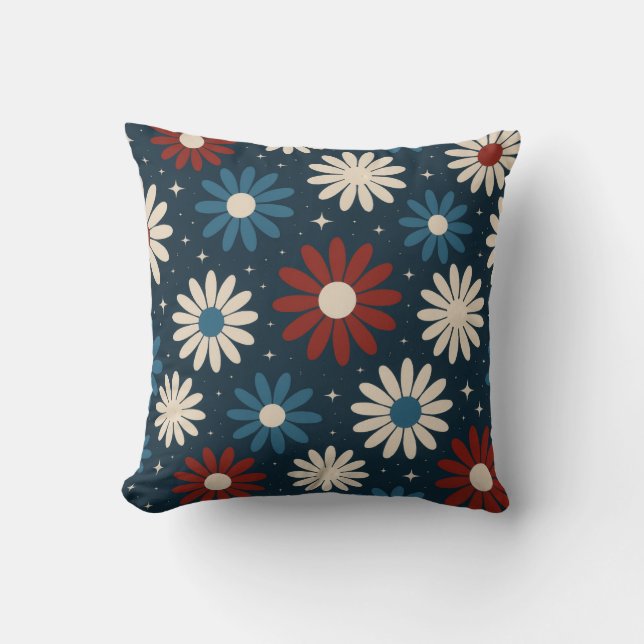 American Daisy's  Throw Pillow (Front)