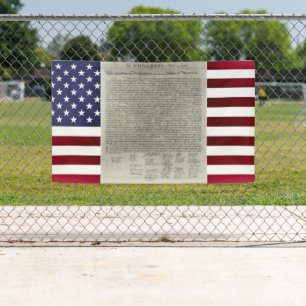 American Declaration Independence Flag Banner