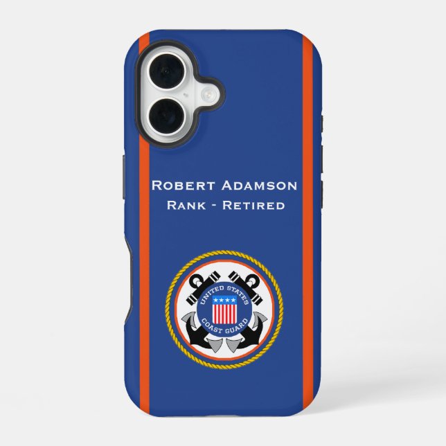 American Defence Emblem - personalize iPhone 16 Case (Back)
