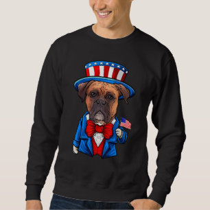 American Dog Boxer 4th Of July Boxer Dog Sweatshirt